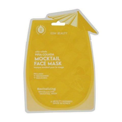 Revitalizing Biocellulose Mocktail Mask Pina Colada 10 Count by ESW Beauty