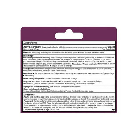 OraCoat, CankerMelts Dissolving Tablet Benzocaine, 20 Count OraCoat