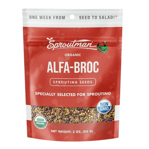 Organic Alfa-Broc Sprouting Seeds 3 Oz by Sproutman