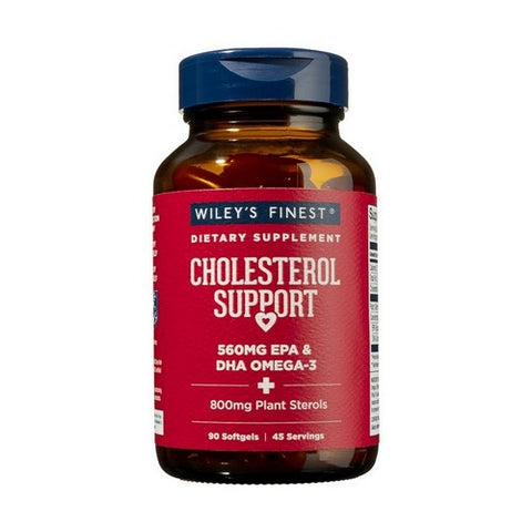 Wild Alaskan Fish Oil Cholesterol Support 90 Softgels by Wiley Wallaby