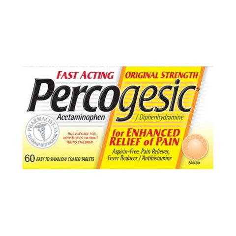 Percogesic, Pain Reliever Coated Tablets Extra Strength, 60 Count Percogesic