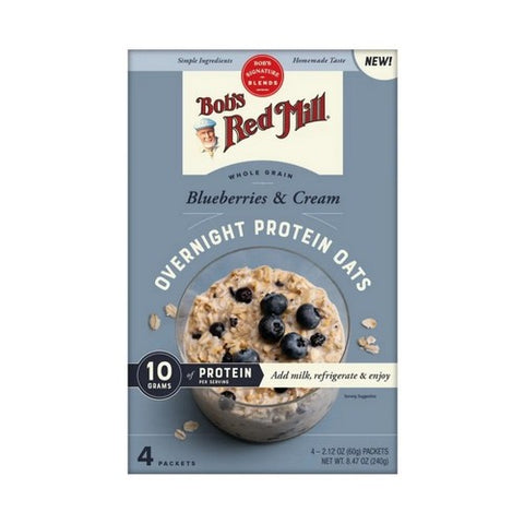 Blueberries And Cream Overnight Instant Protein Oats 4 Count by Bobs Red Mill