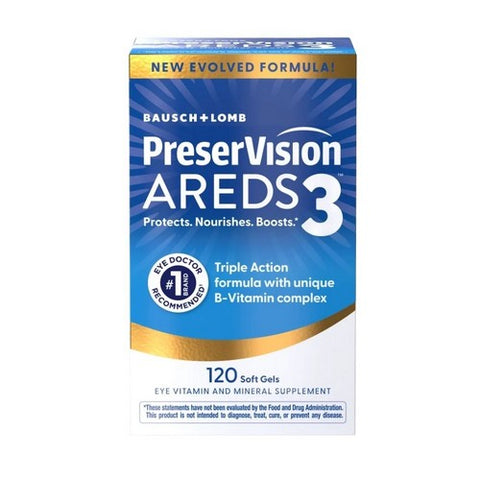 Areds 3 Eye Vitamin And Mineral 120 Softgels by Preservision