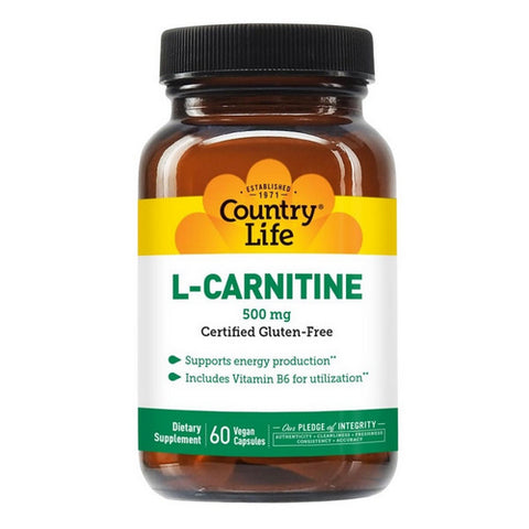 Country Life, L-Carnitine with B-6, 500 MG, 60 Caps