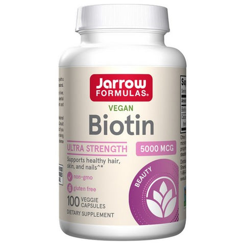 Jarrow Formulas, Biotin, 5000 mcg, 100 Caps