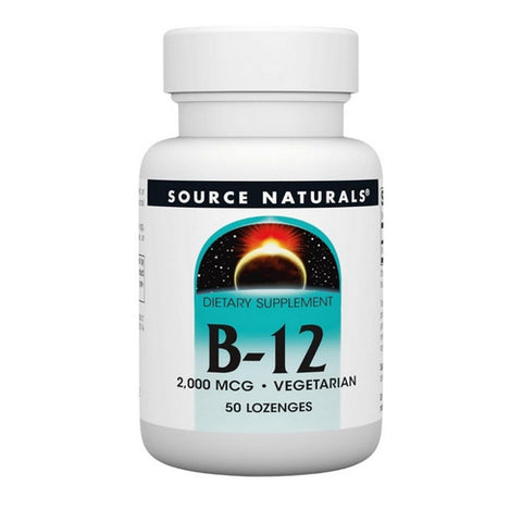 Source Naturals, Vitamin B-12, 2000 mcg, 50 Tabs