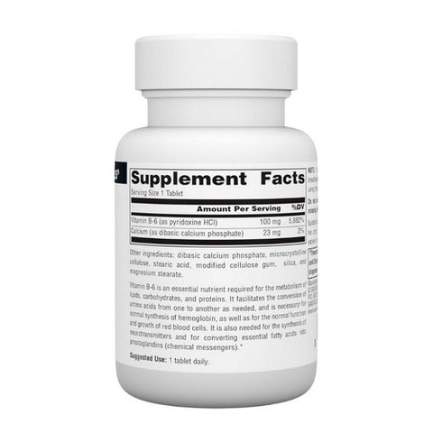 Source Naturals, Vitamin B-6, 100 mg, 100 Tabs