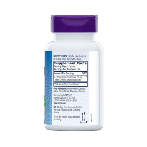 Natrol, Mood And Stress 5-HTP, 50 mg, 30 Caps