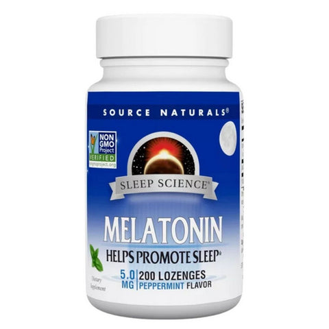 Source Naturals, Melatonin, 2.5 mg, Sublingual Peppermint 200 Tabs