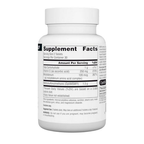 Source Naturals, MSM (Methylsulfonylmethane) with Vitamin C, 750 mg, 60 Tabs