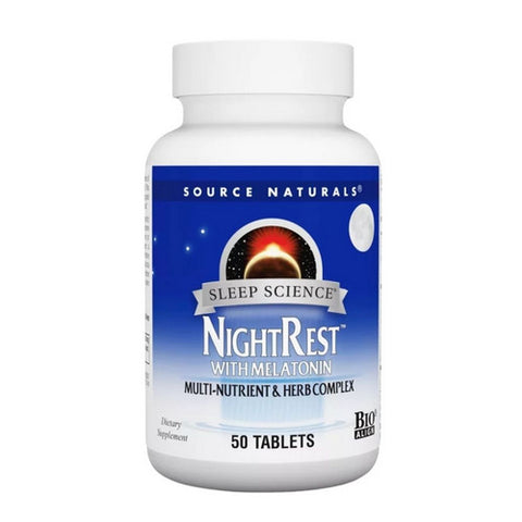 Source Naturals, Sleep Science Nightrest With Melatonin, 50 Tabs
