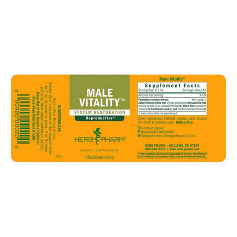 Herb Pharm, Male Vitality, 1 oz.