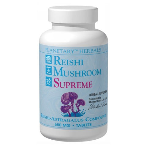 Planetary Herbals, Reishi Mushroom Supreme, 650 Mg, 50 Tabs