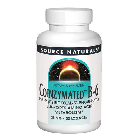 Source Naturals, Coenzymated B-6 Sublingual, 25 mg, 30 Tabs