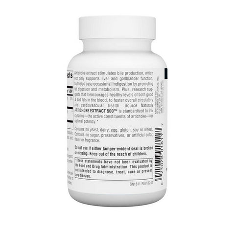 Source Naturals, Artichoke Extract, 500 mg, 90 Tabs