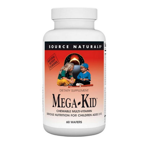 Source Naturals, Megakid Children's Chewable Wafer, 60 W