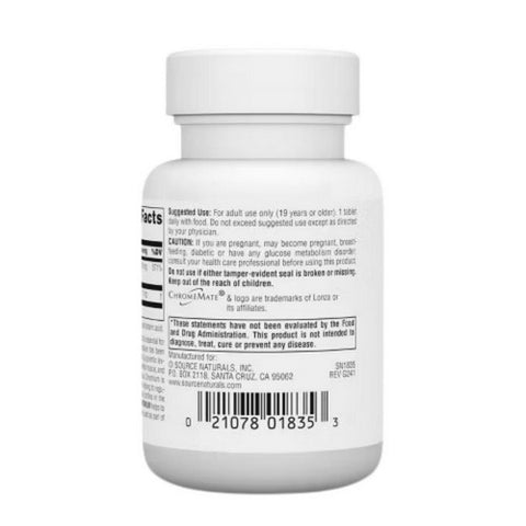 Source Naturals, Vanadium With Chromium, W/chromium 90 Tabs