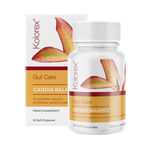 Kolorex, Gut Care And Candida Balance, 30 Soft Gels