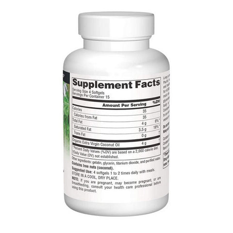 Source Naturals, Extra Virgin Coconut Oil, 60 Softgels