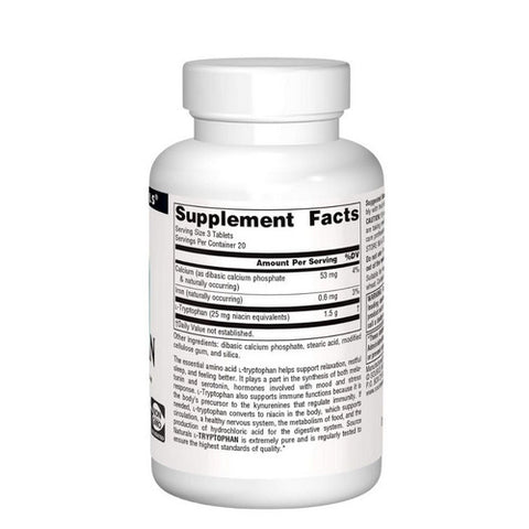 Source Naturals, L-Tryptophan, 500 MG, 60 Tabs