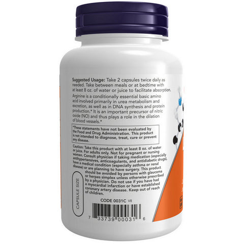 Now Foods, L-Arginine, 500 mg, 250 Caps