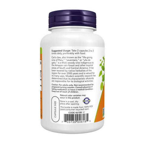 Now Foods, Cats Claw, 500 mg, 100 Caps