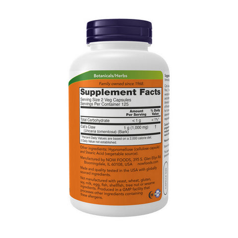 Now Foods, Cats Claw, 500 mg, 250 Caps