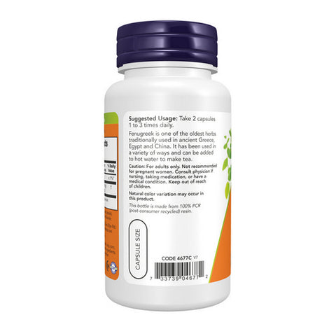 Now Foods, Fenugreek, 500 mg, 100 Caps