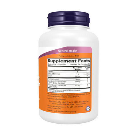 Now Foods, Glucosamine & Chondroitin with Trace Mineral Concentrate, 120 Veg Caps
