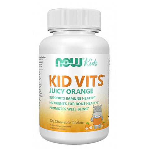 Now Foods, Kid Vits Juicy Orange Chewable Tablets, 120 Lozenges