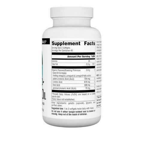 Source Naturals, Flaxseed-Primrose Oil, 1300 mg, 90 Softgels Source Naturals