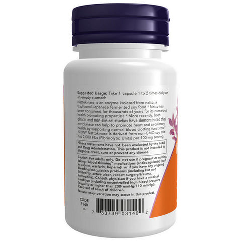 Now Foods, Nattokinase, 100 mg, 60 Vcaps