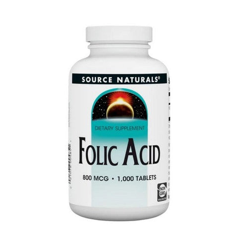 Source Naturals, Folic Acid, 800 mcg, 1000 Tabs Source Naturals