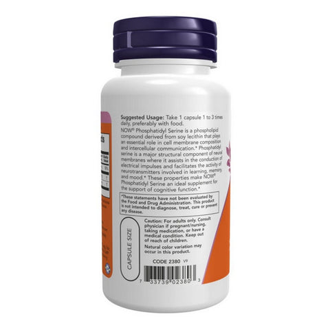 Now Foods, Phosphatidyl Serine, 100 mg, 60 Vcaps