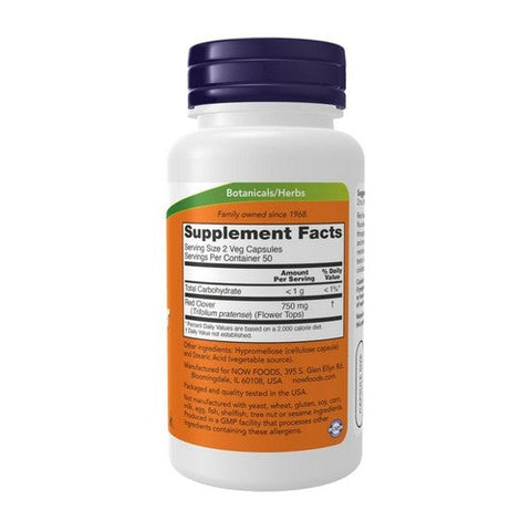 Now Foods, Red Clover, 375 mg, 100 Caps Now Foods