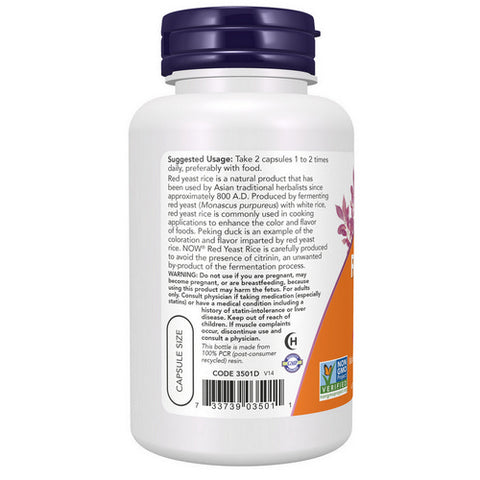 Now Foods, Red Yeast Rice Extract, 600 mg, 120 Vcaps
