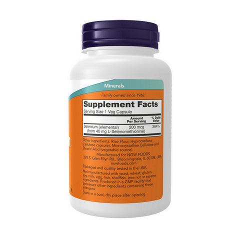 Now Foods, Selenium, 200 Mcg, 180 Veg Caps