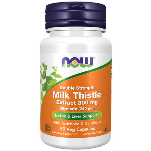 Now Foods, Double Strength Milk Thistle Extract Silymarin, 300 mg, 50 Veg Caps