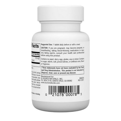Source Naturals, Ginkgo-24 Biloba Extract, 120 MG, 30 Tabs