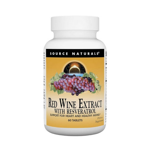 Source Naturals, Red Wine Extract, W/resveratrol Tabs 60 Tabs
