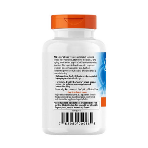 Doctors Best, High Absorption CoQ10 with Bioperine, 100 mg, 60 Softgels