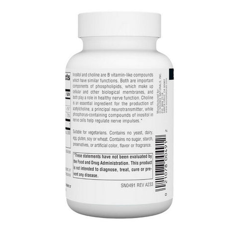 Source Naturals, Inositol And Choline, 800 Mg, 50 Tabs