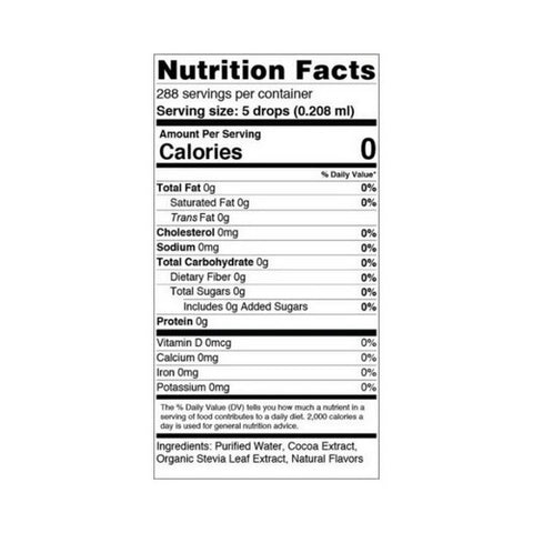 Sweetleaf Stevia, Sweet Drops Sweetener Chocolate, Chocolate 2 Fl Oz