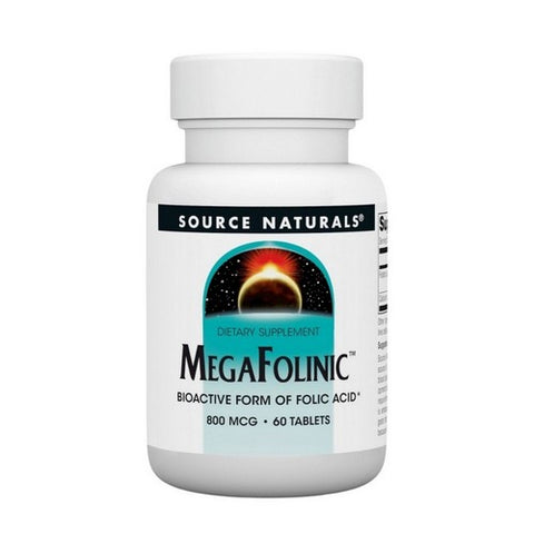 Source Naturals, Mega-folinic, 800 Mcg, 60 Tabs