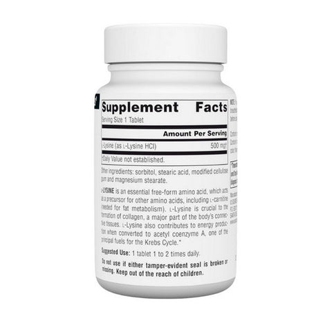 Source Naturals, L-Lysine, 500 MG, 50 Tabs