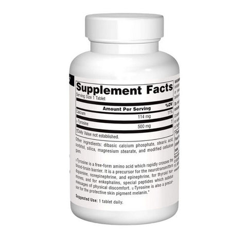 Source Naturals, L-Tyrosine, 500 MG, 50 Tabs