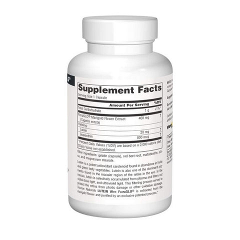 Source Naturals, Lutein, 20 mg, 60 Caps