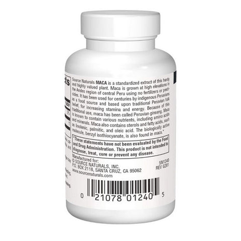 Source Naturals, Maca, 250 MG, 30 Tabs