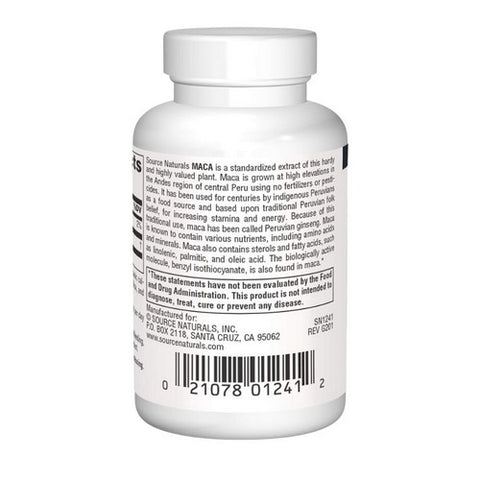 Source Naturals, Maca, 250 MG, 60 Tabs