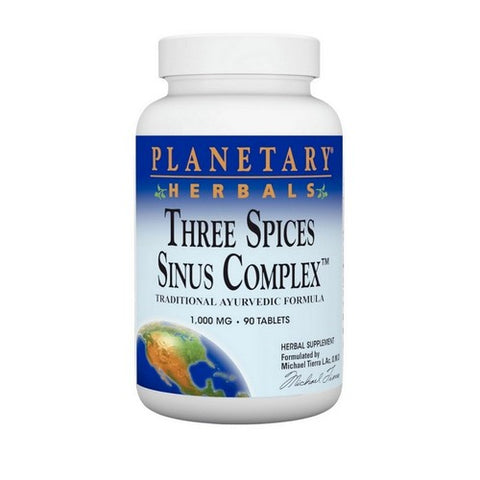 Planetary Herbals, Three Spices Sinus Complex, 90 Tabs